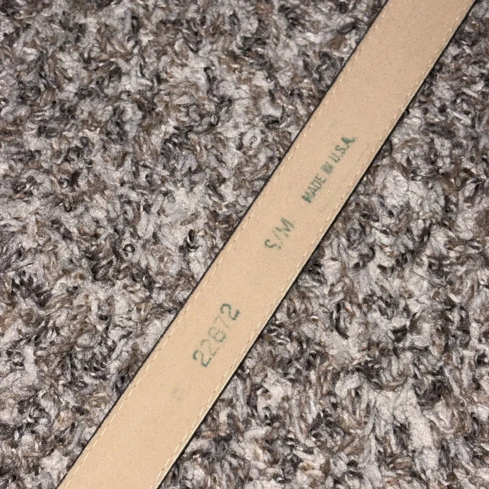 Vintage Astor Leather Belt Brown Croc Design Small USA Made Womens